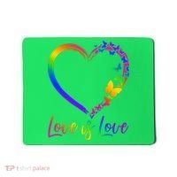 Love Is Love Rainbow Butterfly Heart Mousepad thumb 0