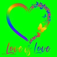 Love Is Love Rainbow Butterfly Heart Kids T-Shirt thumb 4