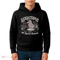 Lickalottapus Is My Spirit Animal Kids Hoodie thumb 4
