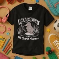 Lickalottapus Is My Spirit Animal Kids T-Shirt thumb 3