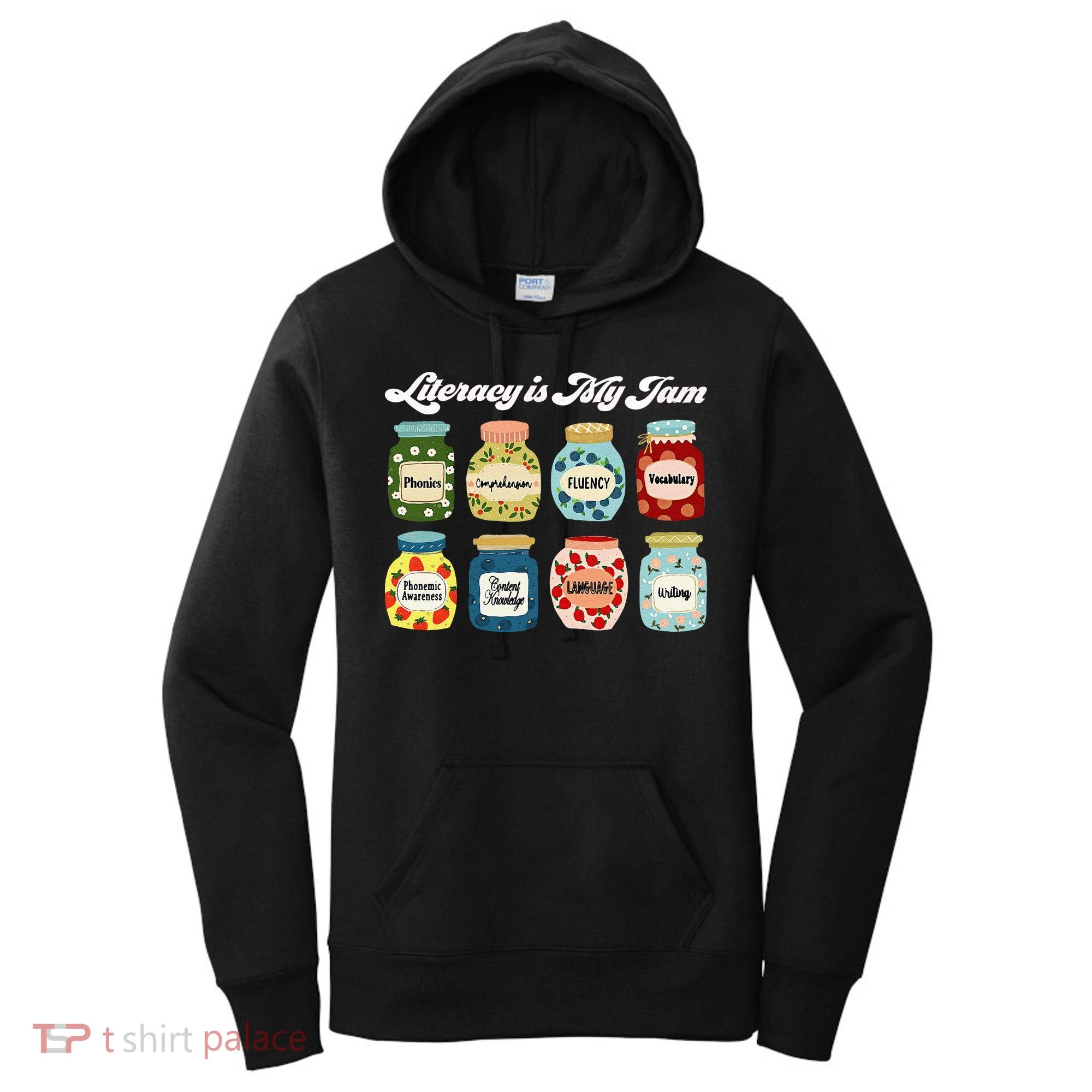 Literacy Is My Jam Specialist English Coach, Reading Teacher Appreciation Gift Women's Hoodie