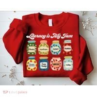 Literacy Is My Jam Specialist English Coach, Reading Teacher Appreciation Gift Sweatshirt thumb 2