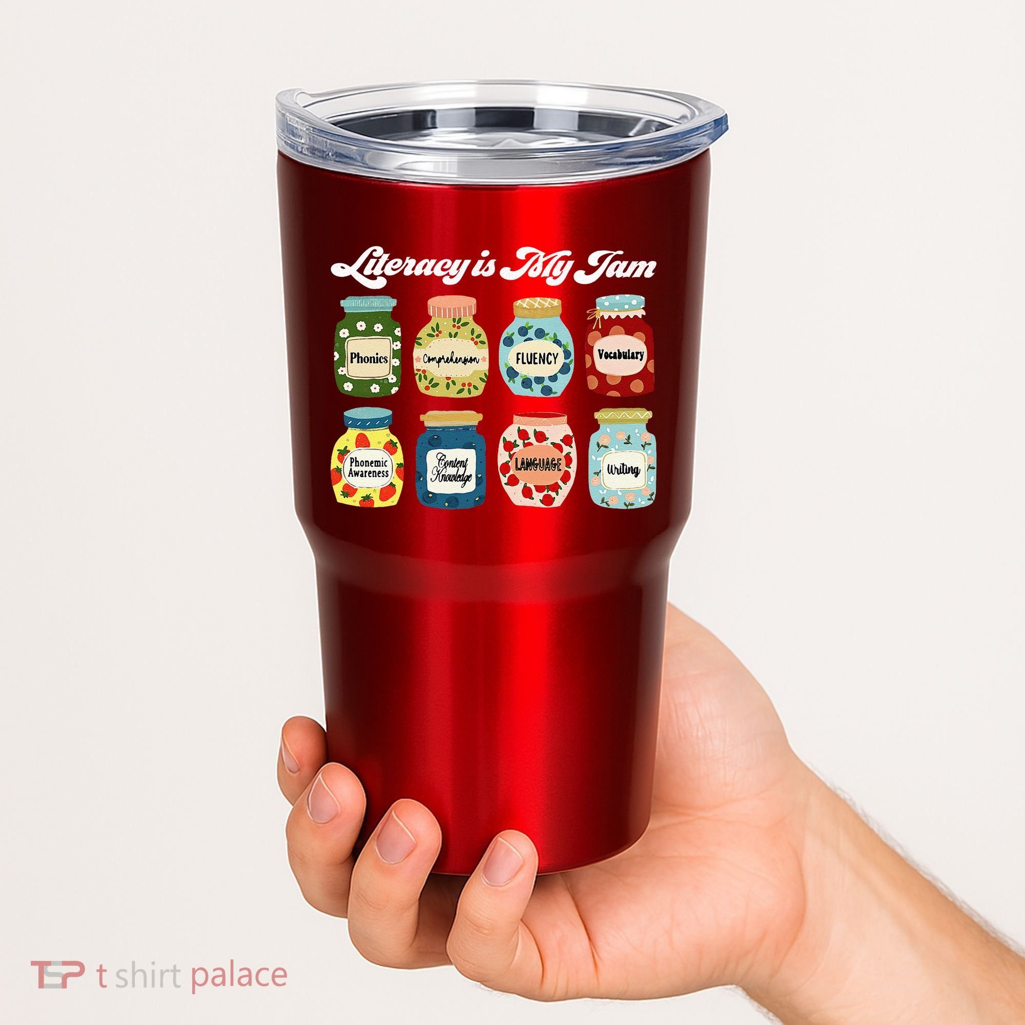 Literacy Is My Jam Specialist English Coach, Reading Teacher Appreciation Gift Tumbler