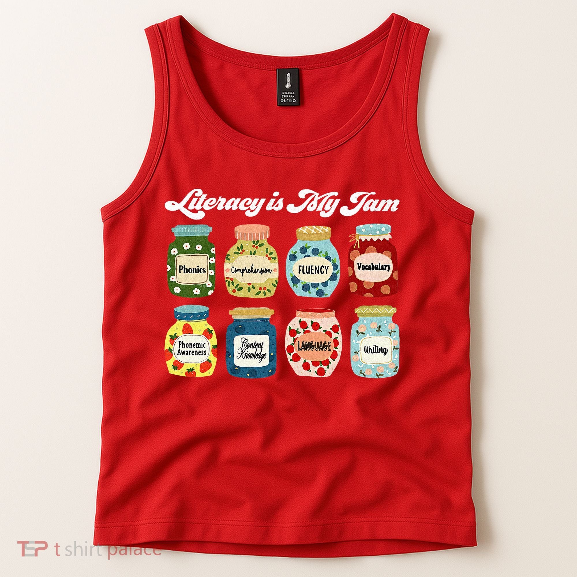 Literacy Is My Jam Specialist English Coach, Reading Teacher Appreciation Gift Tank Top