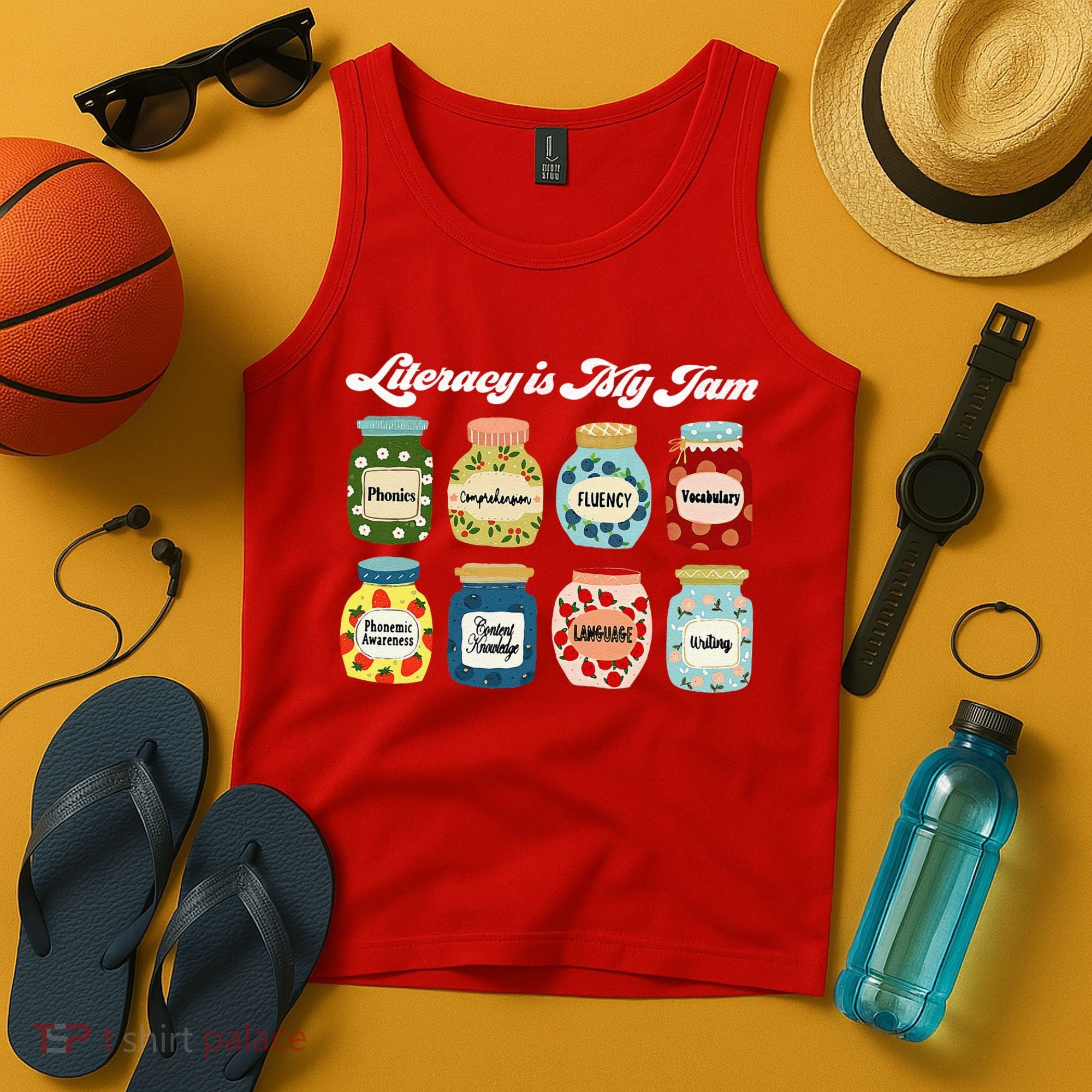 Literacy Is My Jam Specialist English Coach, Reading Teacher Appreciation Gift Tank Top