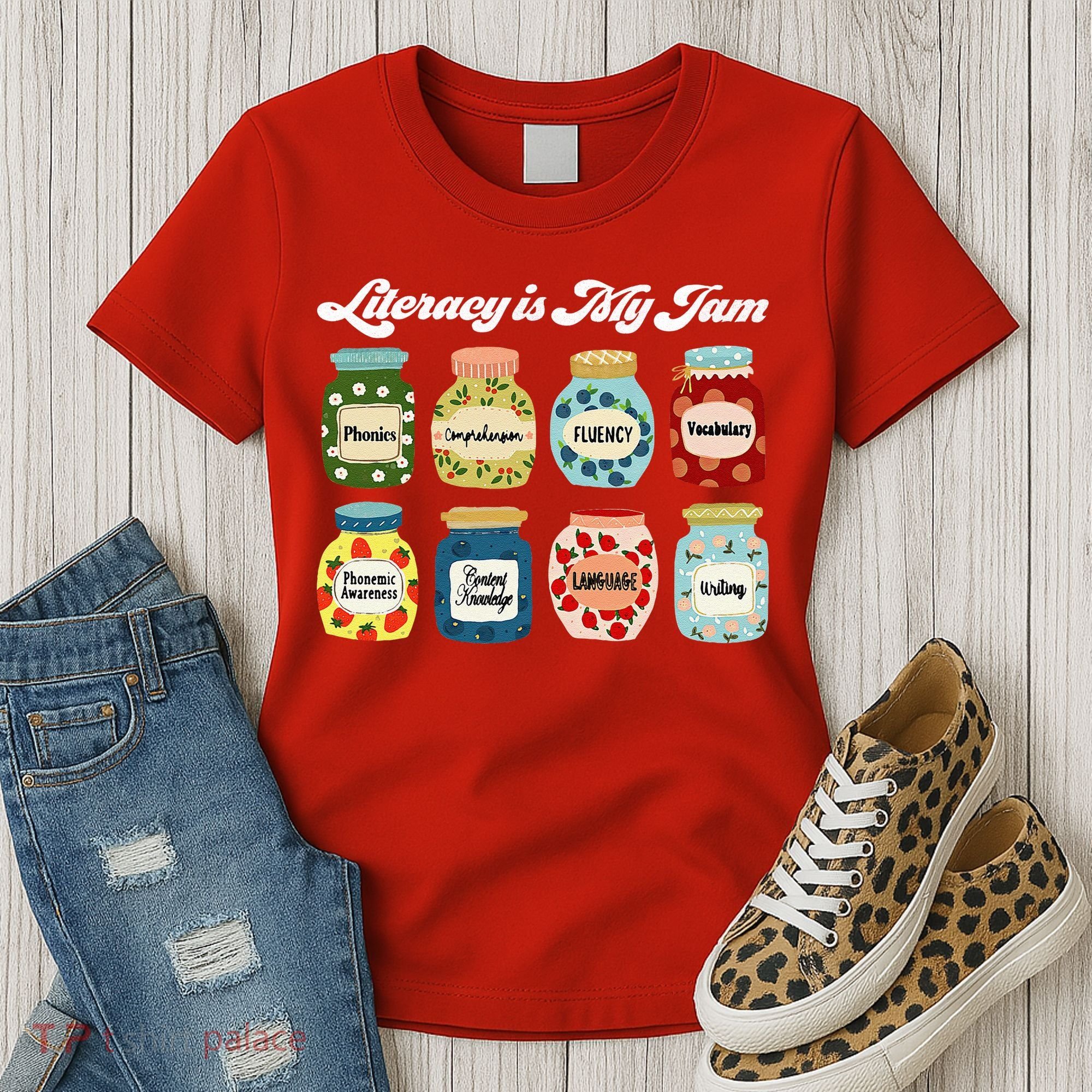 Literacy Is My Jam Specialist English Coach, Reading Teacher Appreciation Gift Women's T-Shirt