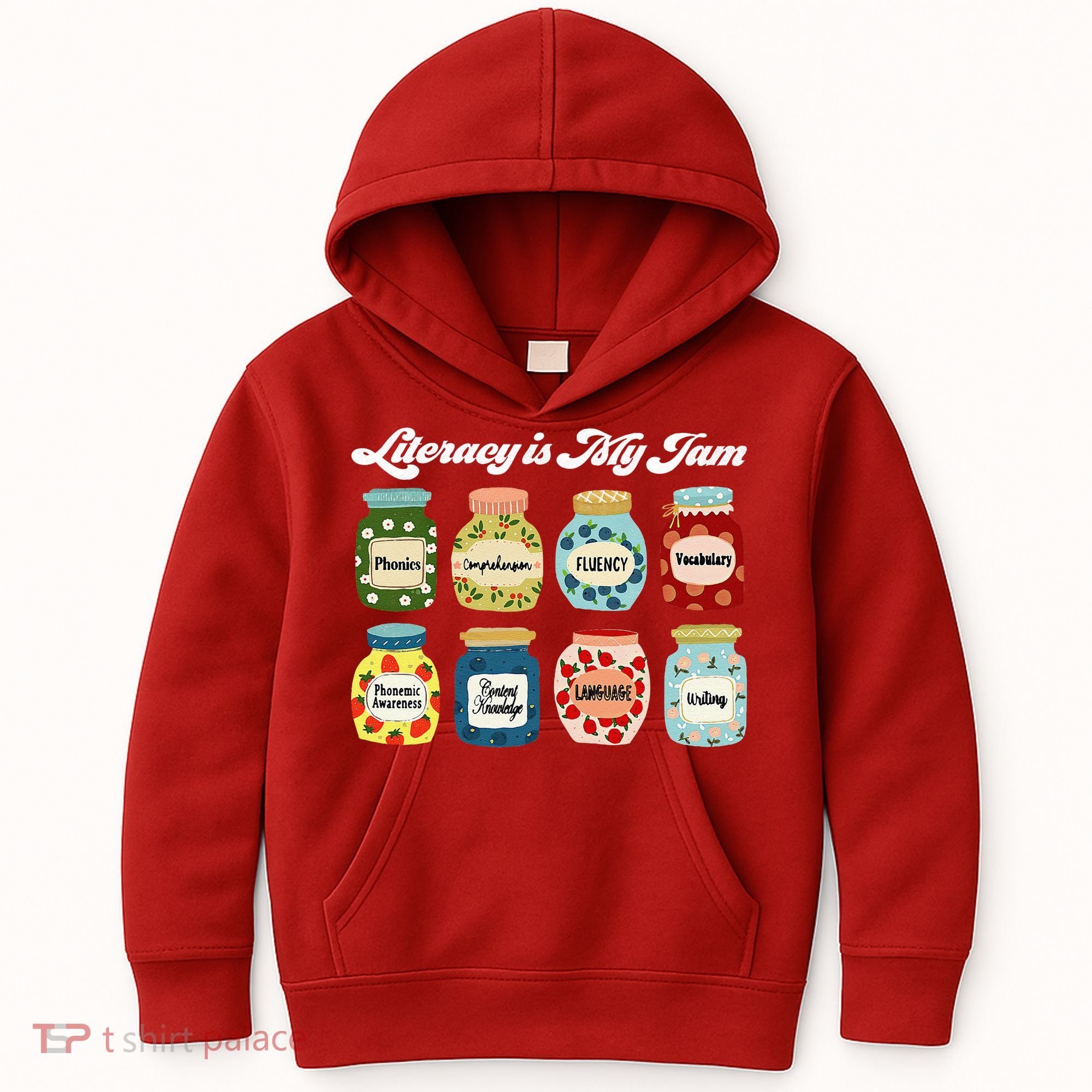 Literacy Is My Jam Specialist English Coach, Reading Teacher Appreciation Gift Kids Hoodie