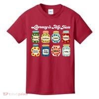 Literacy Is My Jam Specialist English Coach, Reading Teacher Appreciation Gift Kids T-Shirt thumb 0