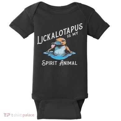 Lickalottapus Is My Spirit Animal Front And Back Baby Bodysuit