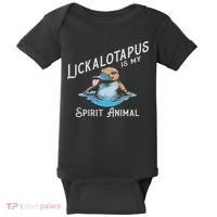 Lickalottapus Is My Spirit Animal Front And Back Baby Bodysuit thumb 0
