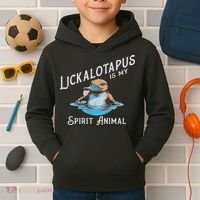 Lickalottapus Is My Spirit Animal Front And Back Kids Hoodie thumb 2