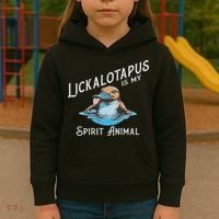 Lickalottapus Is My Spirit Animal Front And Back Kids Hoodie thumb 3
