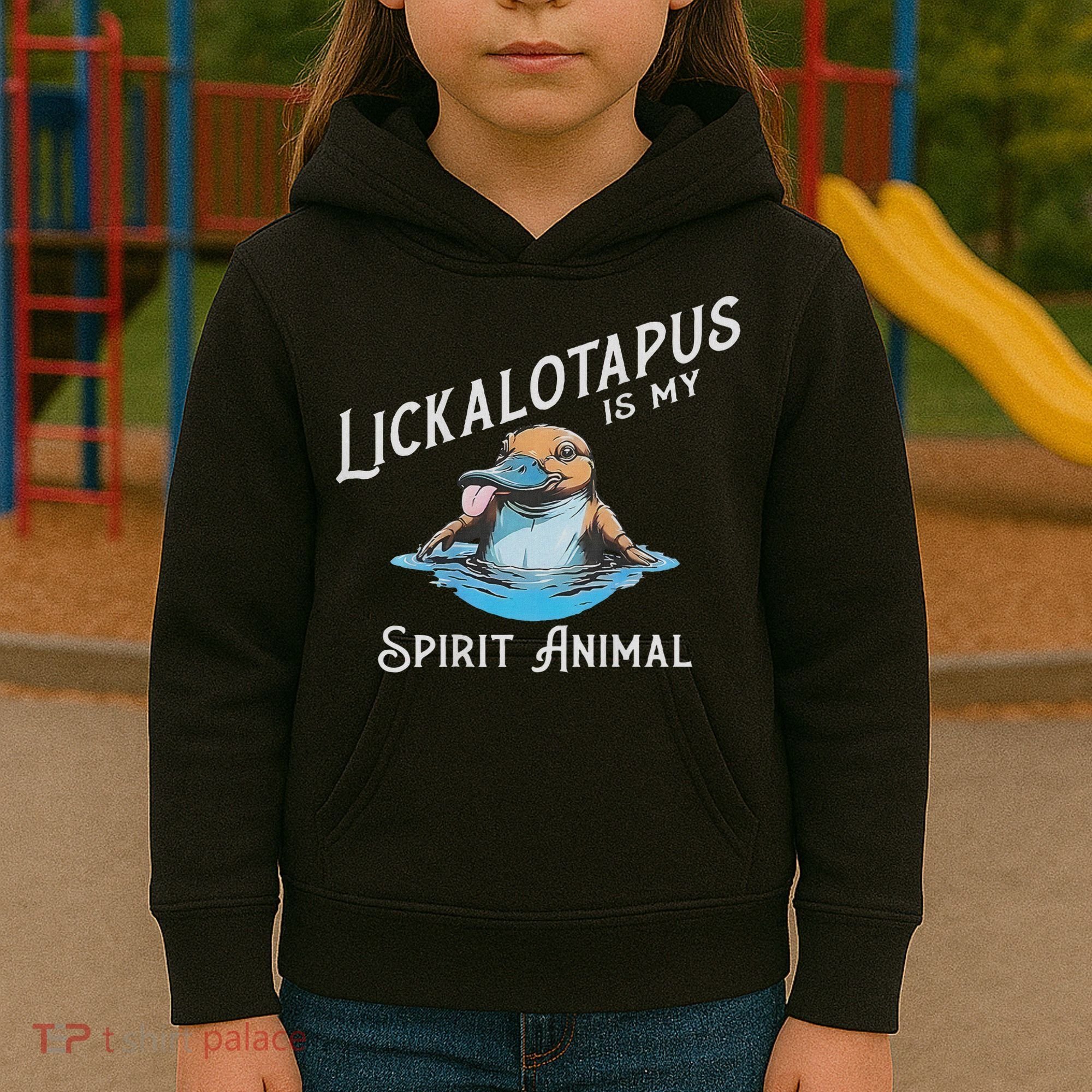 Lickalottapus Is My Spirit Animal Front And Back Kids Hoodie