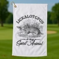 Lickalotapus Is My Spirit Animal Golf Towel thumb 1