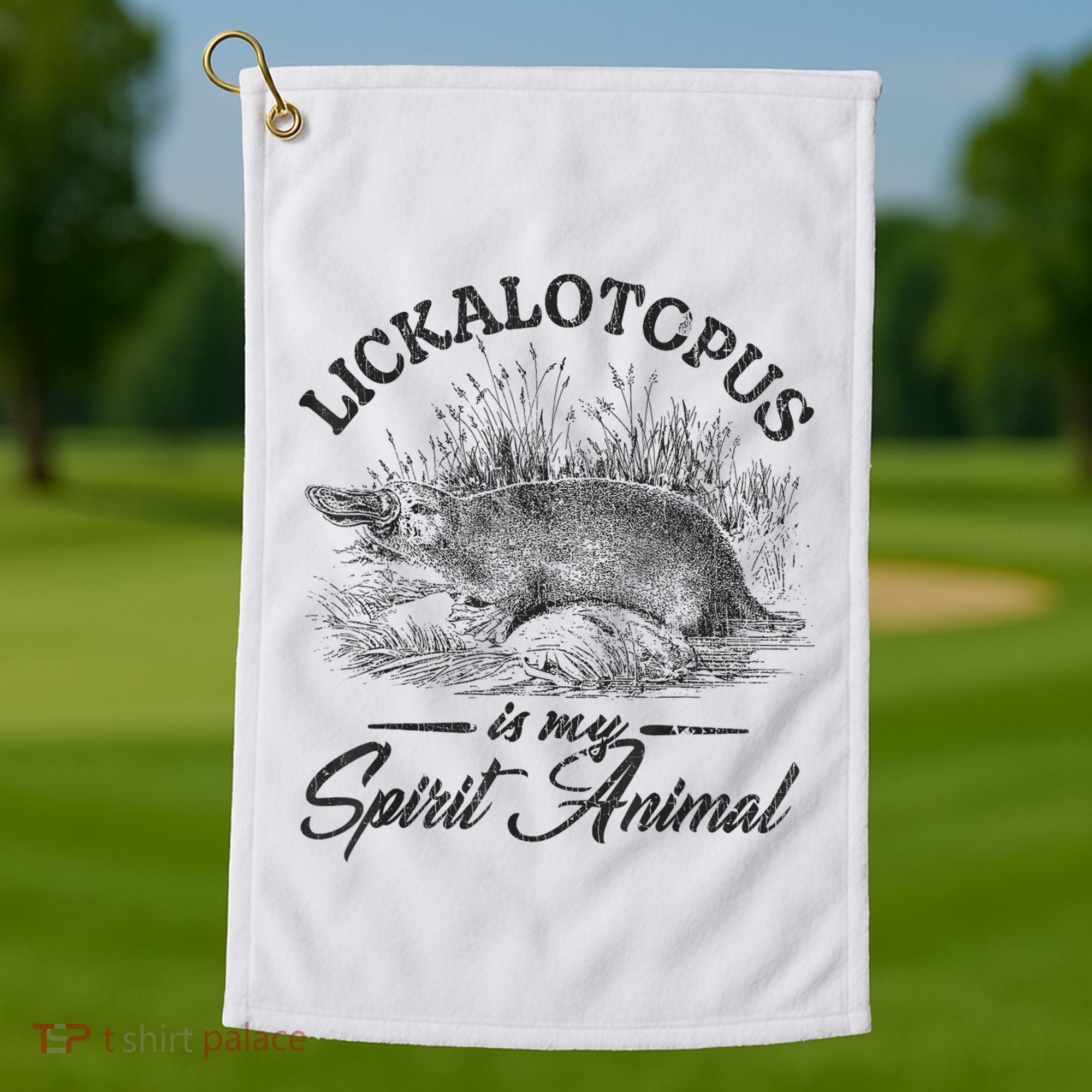 Lickalotapus Is My Spirit Animal Golf Towel