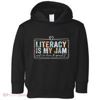 Literacy Is My Jam And Im Here To Spread It Toddler Hoodie thumb 0