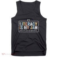 Literacy Is My Jam And Im Here To Spread It Tank Top thumb 0