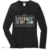 Literacy Is My Jam And Im Here To Spread It Women's Long Sleeve Shirt thumb 0