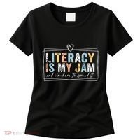Literacy Is My Jam And Im Here To Spread It Women's T-Shirt thumb 0