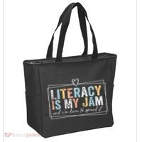 Literacy Is My Jam And Im Here To Spread It Tote Bag thumb 2