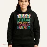 Literacy Is My Jam And Im Here To Spread It Hoodie thumb 5