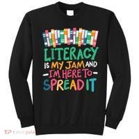 Literacy Is My Jam And Im Here To Spread It Sweatshirt thumb 0