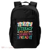Literacy Is My Jam And Im Here To Spread It Backpack thumb 0