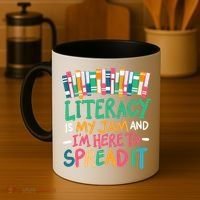 Literacy Is My Jam And Im Here To Spread It Coffee Mug thumb 4