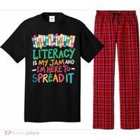 Literacy Is My Jam And Im Here To Spread It Pajama Set thumb 0