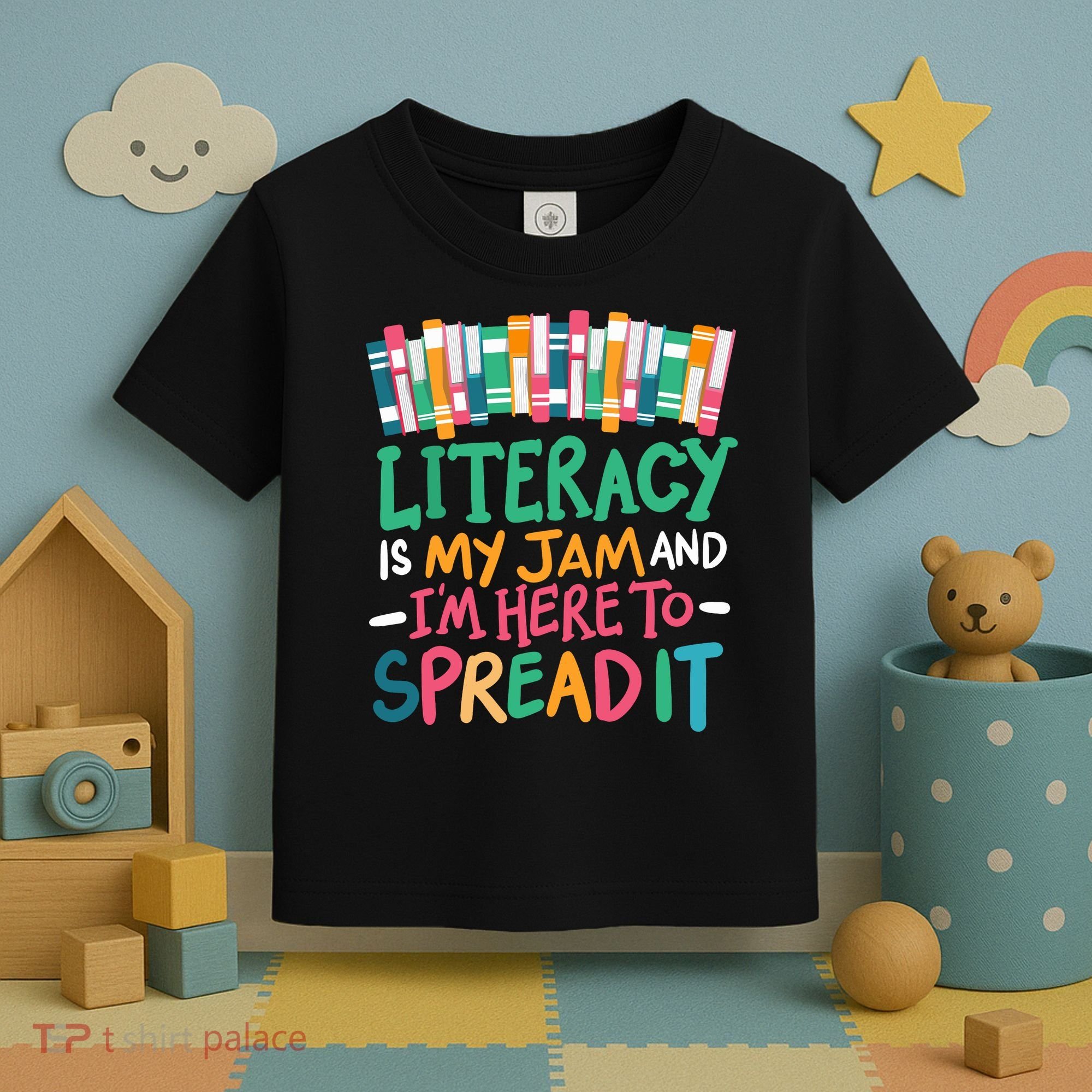 Literacy Is My Jam And Im Here To Spread It Toddler T-Shirt