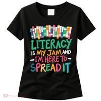 Literacy Is My Jam And Im Here To Spread It Women's T-Shirt thumb 0