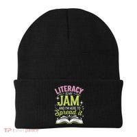 Literacy Is My Jam And Im Here To Spread It Beanie thumb 0