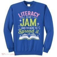 Literacy Is My Jam And Im Here To Spread It Sweatshirt thumb 0