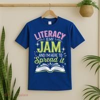 Literacy Is My Jam And Im Here To Spread It T-Shirt thumb 2