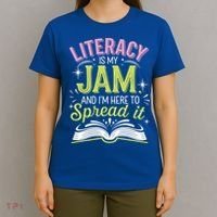 Literacy Is My Jam And Im Here To Spread It T-Shirt thumb 4
