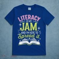Literacy Is My Jam And Im Here To Spread It T-Shirt thumb 5