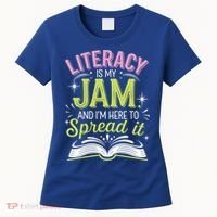Literacy Is My Jam And Im Here To Spread It Women's T-Shirt thumb 0