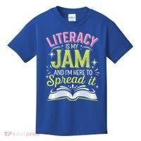 Literacy Is My Jam And Im Here To Spread It Kids T-Shirt thumb 0