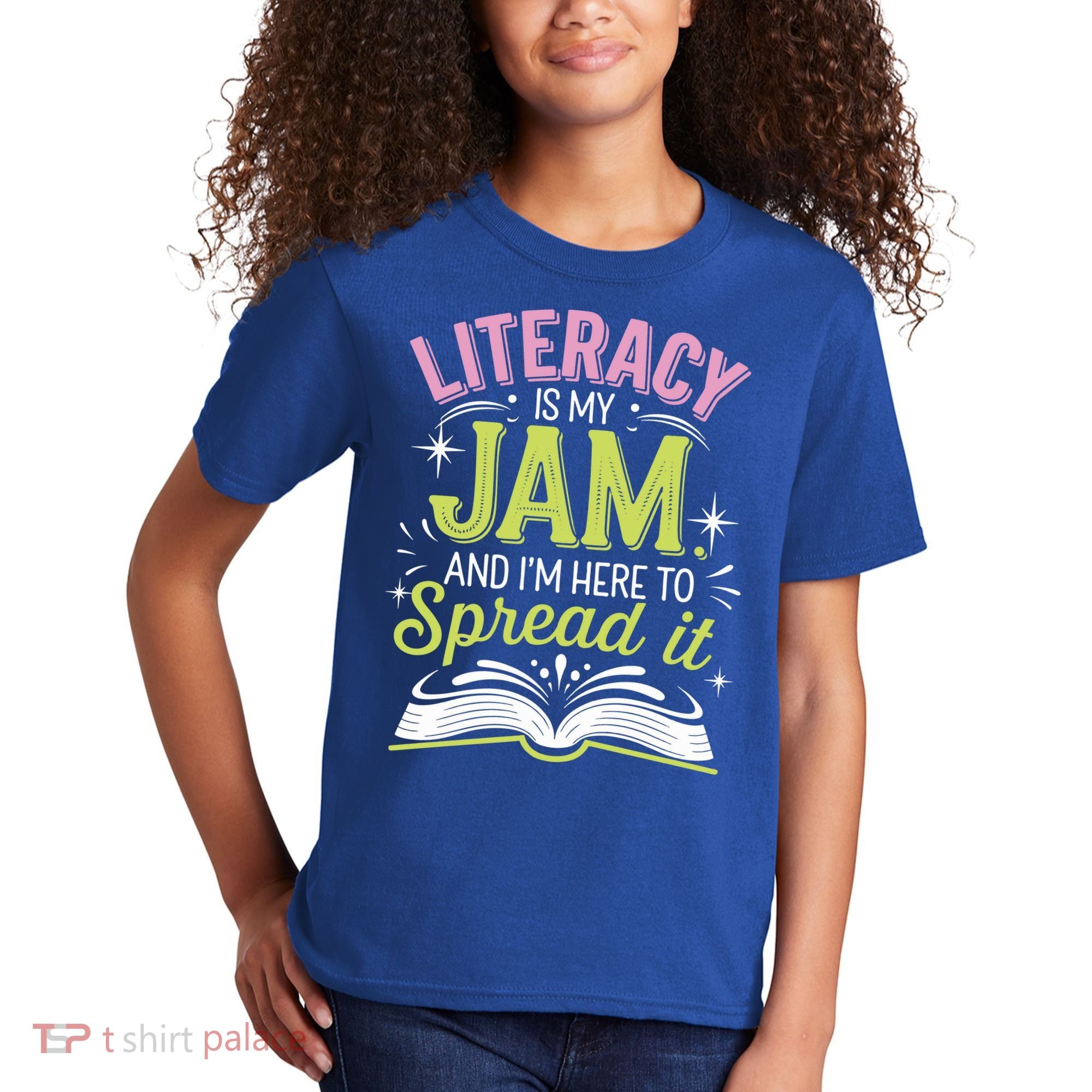 Literacy Is My Jam And Im Here To Spread It Kids T-Shirt