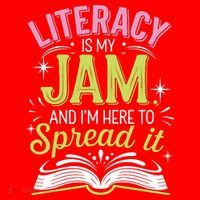 Literacy Is My Jam And Im Here To Spread It Santa Hat thumb 1