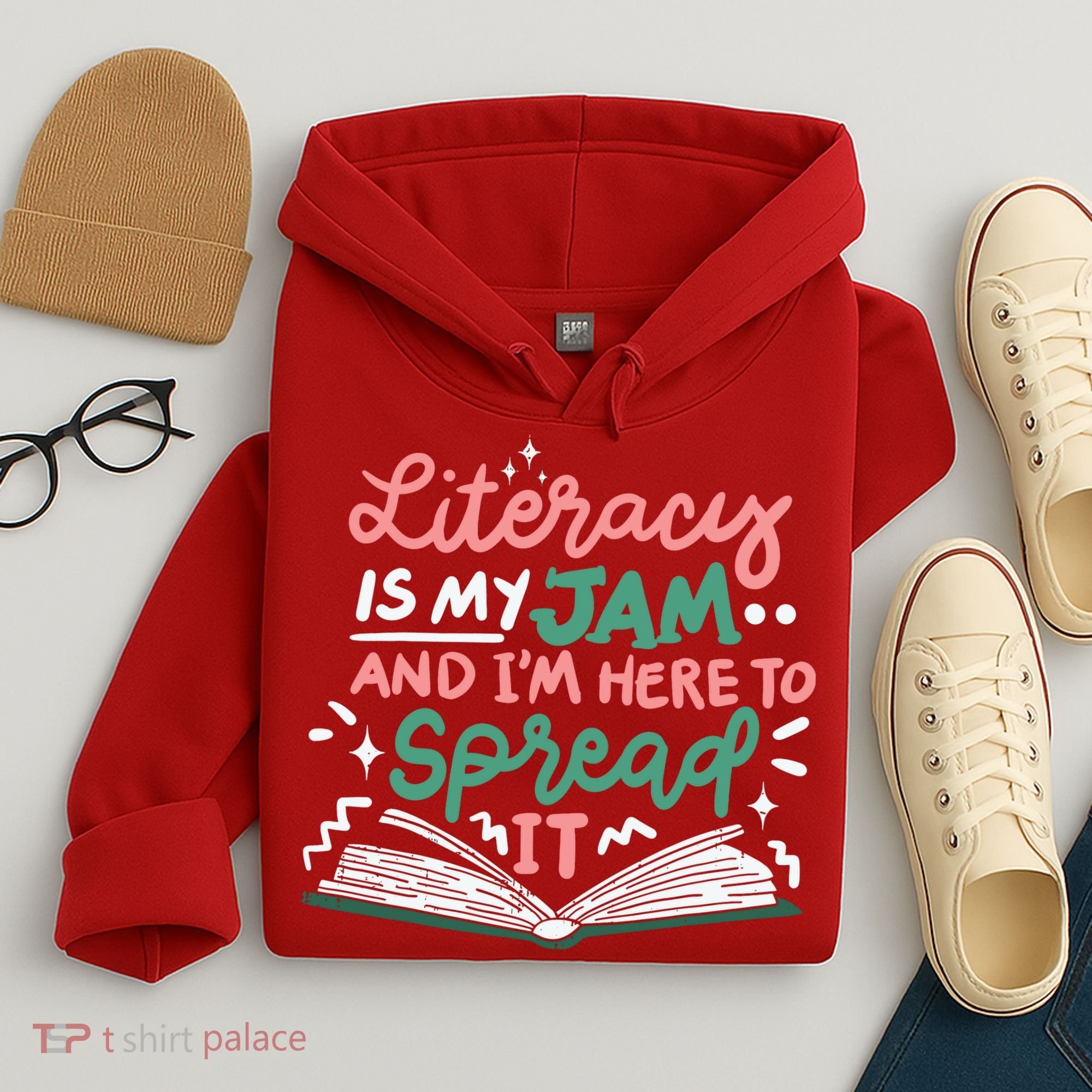 Literacy Is My Jam And Im Here To Spread It Hoodie