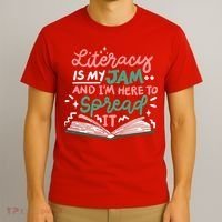 Literacy Is My Jam And Im Here To Spread It T-Shirt thumb 3