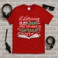 Literacy Is My Jam And Im Here To Spread It T-Shirt thumb 5