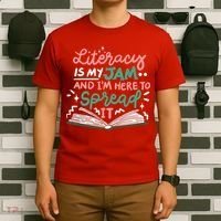Literacy Is My Jam And Im Here To Spread It T-Shirt thumb 6