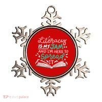 Literacy Is My Jam And Im Here To Spread It Ornament thumb 0