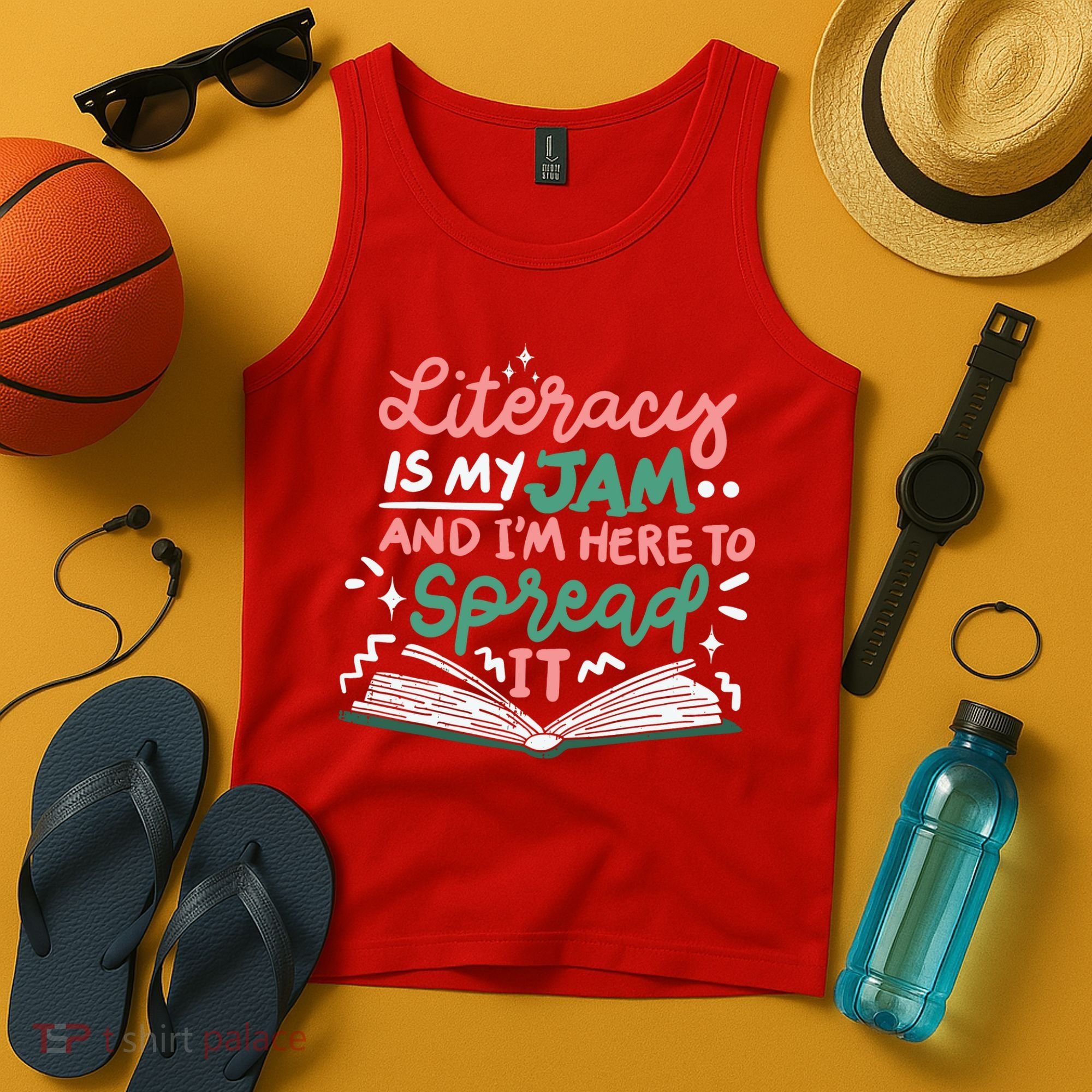 Literacy Is My Jam And Im Here To Spread It Tank Top