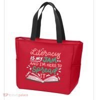 Literacy Is My Jam And Im Here To Spread It Tote Bag thumb 3