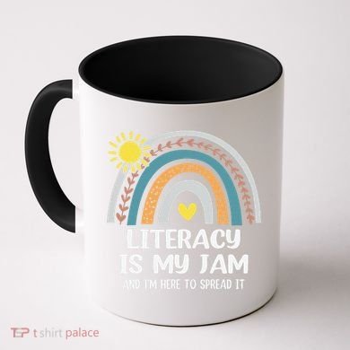 Literacy Is My Jam Literacy Teacher Reading Interventionist Coffee Mug