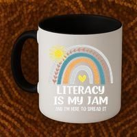 Literacy Is My Jam Literacy Teacher Reading Interventionist Coffee Mug thumb 2