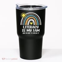 Literacy Is My Jam Literacy Teacher Reading Interventionist Tumbler thumb 0
